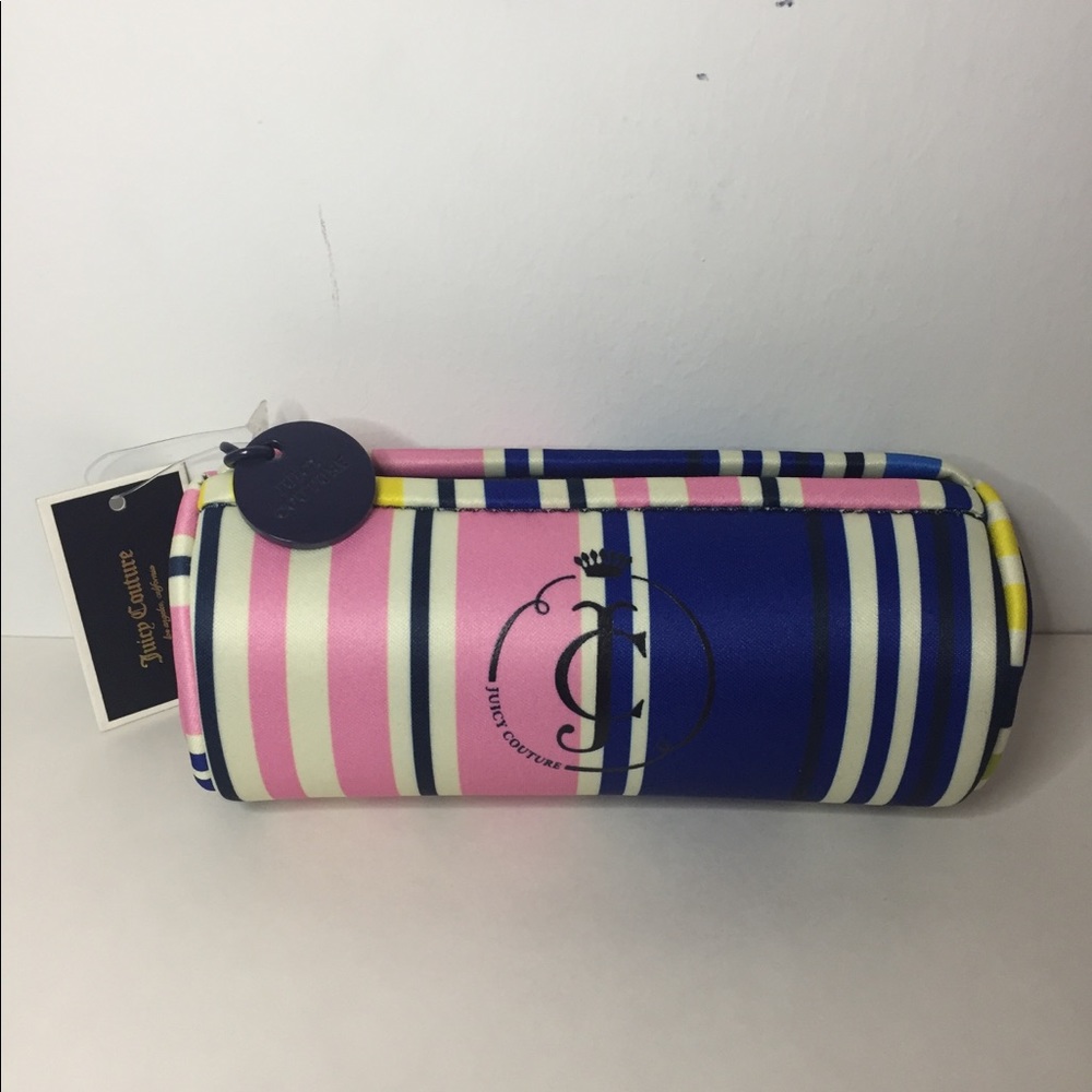 Juicy Couture Striped Cosmetic Bag